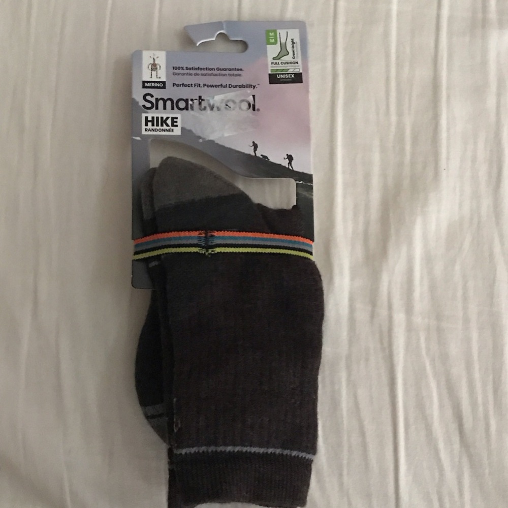 Smartwool Unisex Hike Crew Socks in Dark Brown